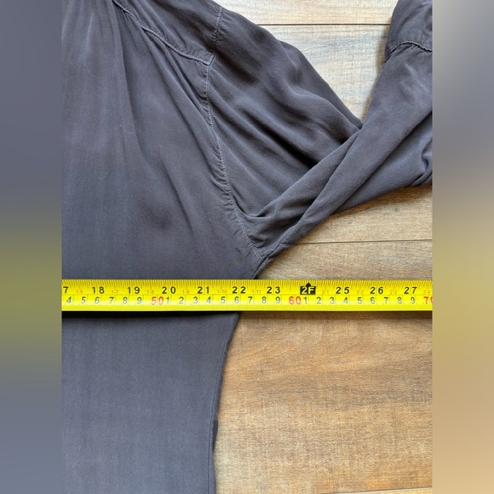 CP Shades Long Tunic Lagenlook 1/4 Button Blouse Shirt Women's Size Small Slate - Picture 6 of 9
